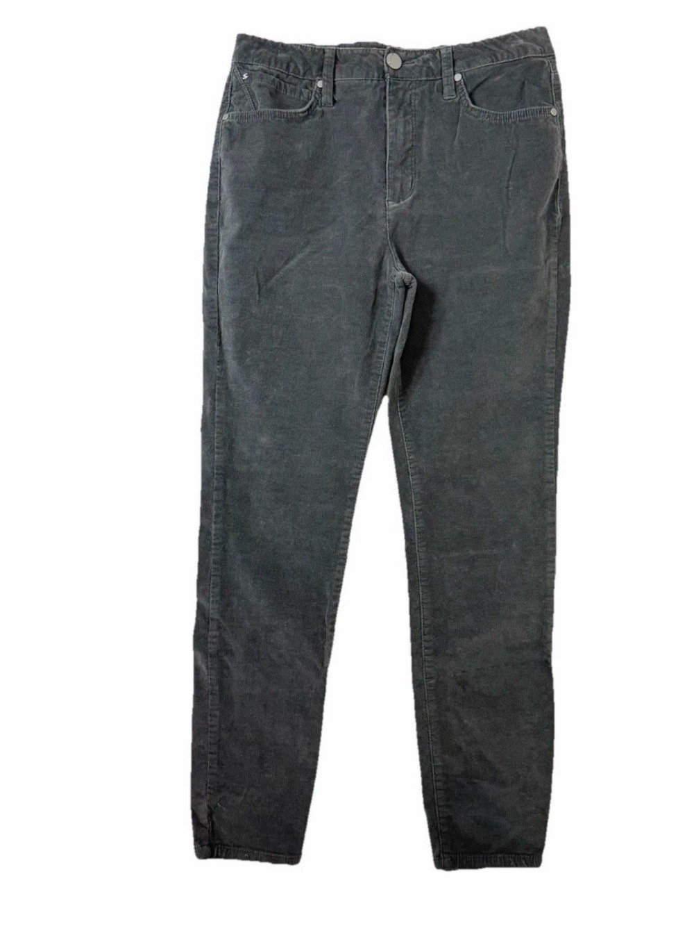 Seven7 Jeans Ultra High Rise Skinny Size 10 Corduroy Women's Gray Stretch 30x27